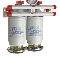 VETUS water separator/fuel filter, double, 10-micron, max. 620l/h