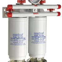 VETUS water separator/fuel filter, double, 10-micron, max. 800l/h