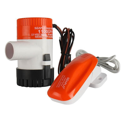 SEAFLO Bilge Pump 12V 1100 gph Bilge Pump & 02 Series Float Switch