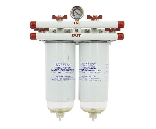VETUS Water separator/fuel filter, Double, 10-micron, max