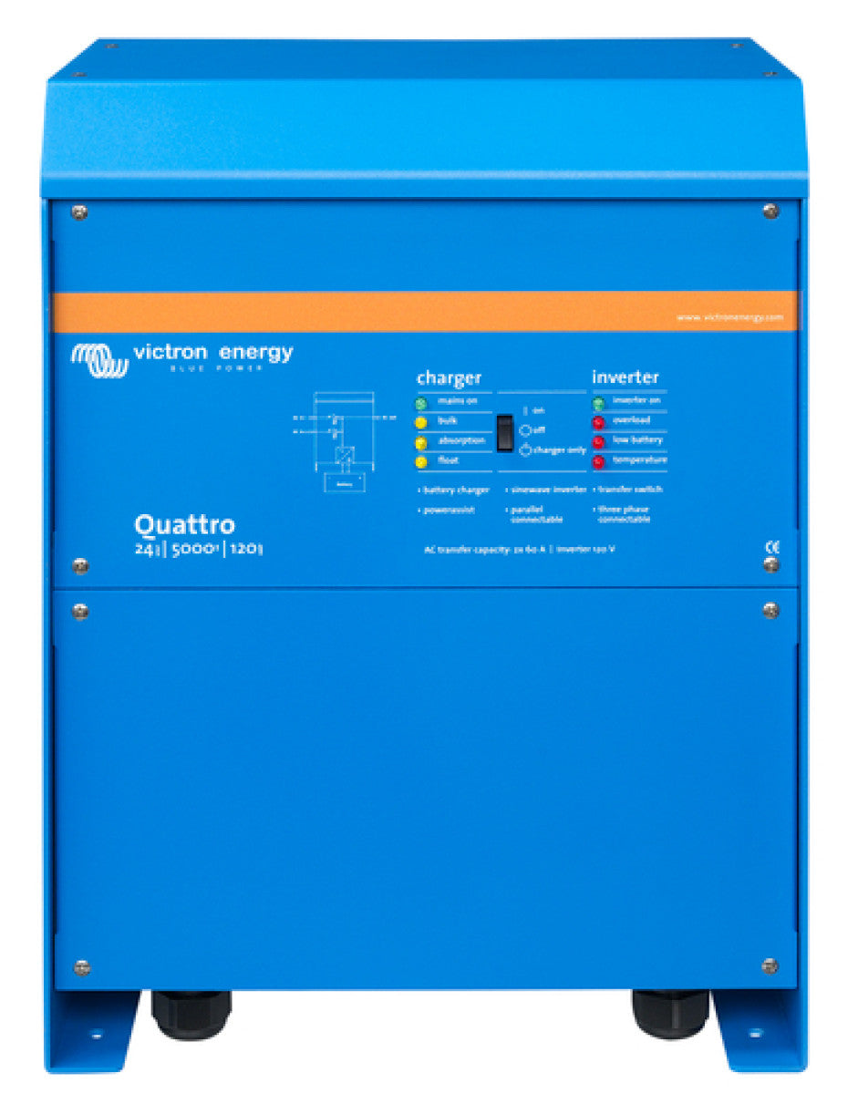 Victron Quattro Sine wave multi plus. 24V 5000VA inverter with 120 amp charger