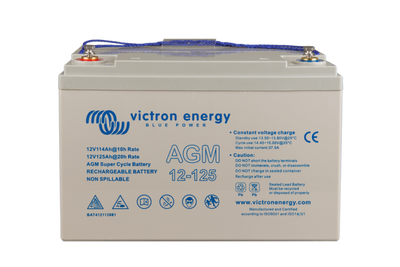 12V/125Ah AGM Super Cycle Batt. M8-insert style terminal