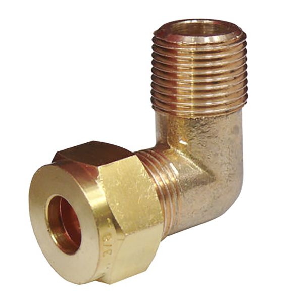 AG Gas Male Elbow Coupling (1/2" Copper to 1/2" BSP Tapered)