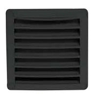 Can SB Plastic Louvred Vent 118 x 118mm Black 813543 .21.1030