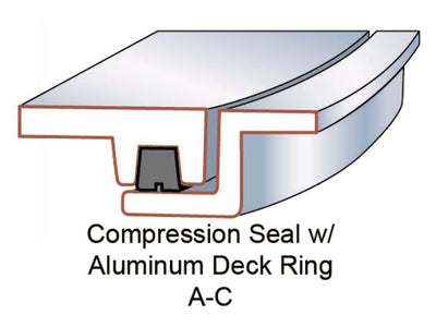 Talamex 9801-2009 Gasket, Compr. Seal - For 24 Round Hatch