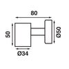 Batsystem Cabin Light with USB 2093-D1USB 3576 dimensions