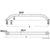 Osculati Stainless Steel 316 Handrail (640mm Long)