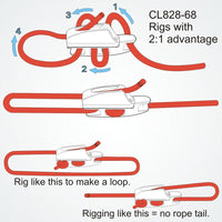 Clamcleat CL828-68 - Alloy Micro Aero Cleat for ropes 3-4mm