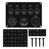 5 Gang Switch Panel with LED indication and rocker switches 12v/24v
