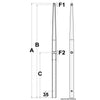 Osculati Stainless Steel Stanchion 610mm x 25mmID 831208 41.175.02