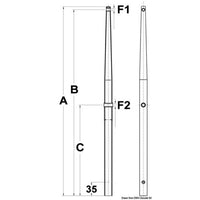 Osculati Stainless Steel Stanchion 610mm x 25mmID 831208 41.175.02