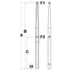 Osculati Stanchion for Female Base 610mm
