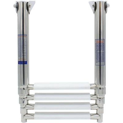 Osculati Stainless Steel 4 White Step Telescopic Ladder (1156 x 394mm) 831224 49.541.04