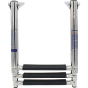 Osculati Stainless Steel 3 Black Step Telescopic Ladder (889 x 300mm) 831233 49.541.53