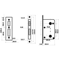 Door Lock External Left / Internal Right