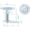 Roca Lift Handle in Heavy Duty Stainless Steel with 100mm Diameter