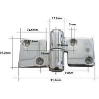 Osculati Stainless Steel Hinge (100mm x 50mm / Right Hand) 831422 38.512.00