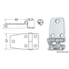 Osculati Stainless Steel Hinge (67.5mm x 37mm / Overhang) 831451 38.441.57