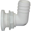 White Fire Port with 90 Degree Hose Adaptor (38mm Cutout, 70mm OD) 831905 17.681.01