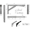 Roca Stainless Steel Folding Bracket (305mm x 20mm)