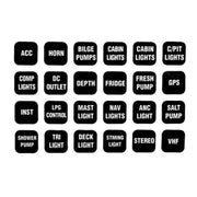 BEP Label Set For Contour 1000 Series Switch Panels - Text - Bulk Pack Qty 10