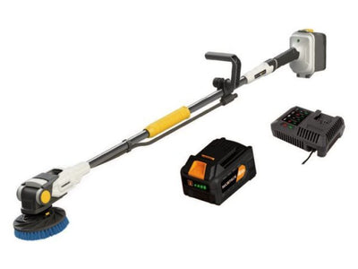 Talamex Twin Brush 18V Battery Brush Set Incl. Brush , 4Ah Battery &Amp; Charger