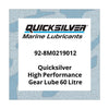 Quicksilver High Performance Gear Lube 60 Litre