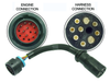 866337T01 HARNESS ASSEMBLY Adapter - 14 Pin Male To 10 Pin Female - Official Mercury Spares