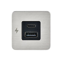 Scanstrut TILE USB-A/C Interior Charging Socket 12-24V - Stainless Steel