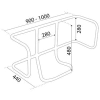 Osculati Universal Stainless Steel Adjustable Liferaft Holder