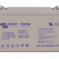 Victron 12V GEL deep cycle battery - 100 ah @ C10, 110 ah @ C20