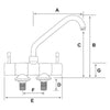 Trem Tap & Shower Monobloc Mixer Unit (3/8" BSP Male / 1.5m Hose)