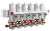 VETUS water separator/fuel filter, 6 in line, 30-micron, max. 60lt/min