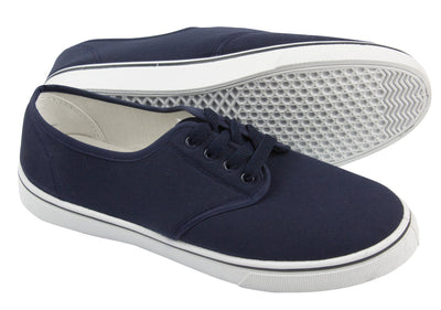 Yachtmaster Lace-up Canvas Shoe 8/42  Navy and White