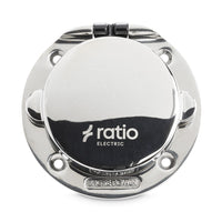 Ratio Stainless steel shore power inlet. 2P+E. 240v 32A.