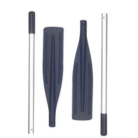 Aluminium Oars Long (1.64M) for 2.50-3.30 Boat (Pair) Black- fits pin rowlock WL101SU/24