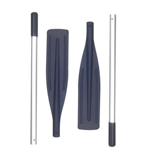 Aluminium Oars Long (1.64M) for 2.50-3.30 Boat (Pair) Black- fits pin rowlock WL101SU/24