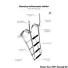 EasyUp Telescopic ladder with handles for installation above the bathing platform