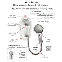 Adriana recess-fit deck shower