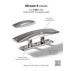 Ghost II hidden cleat 310 mm polished SS