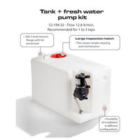 Tank + fresh water pump kit 117 l 12 V