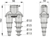 VETUS airvent with hose, for 13/19/25/32mm hose (AIRVENTH)