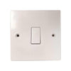 Square Edged Single Switch in White (2 Way / 10A)