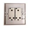 Square Edged Double Switch in White (2 Way / 10A)