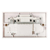 Square Edged Double Socket in White (2 Switches / 2 USB Charger Ports)