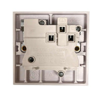 Square Edged Single Switched Socket White