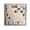 Square Edged Single Socket in White (Switched)