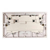 Square Edged Double Socket in White (2 Switches / Double Pole)