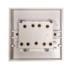 Square Edged 3-Gang Switch in White (2 Way / 10A)