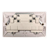 Convex Slim Double Socket in White (2 Switches / Single Pole)